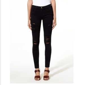 Black Frame Ripped Skinny Jeans
